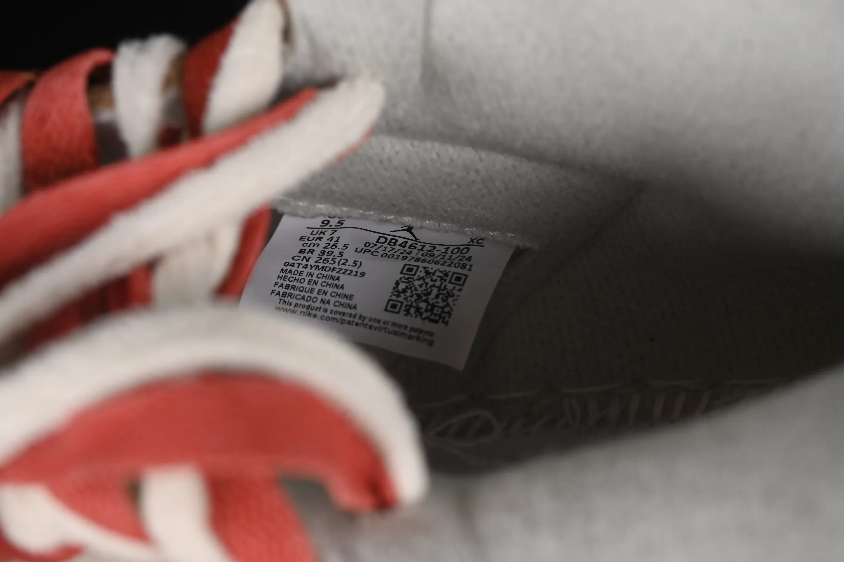 All categories Air Jordan Jordan series basketball shoes Air Jordan 1 High Air Jordan 1 High OG "Rare Air Cinnabar" AJ1 Joe 1 cinnabar red high-top basketball shoes DB4612-100